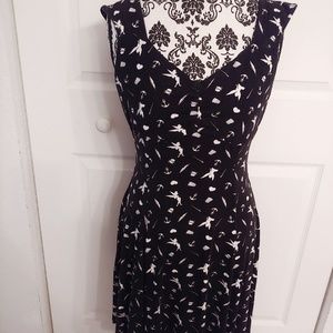 Black and white Tinkerbell print dress